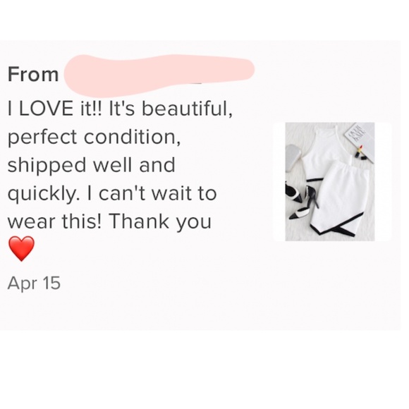 White 2 Piece Set: Crop Top and Pencil Skirt - Picture 6 of 9